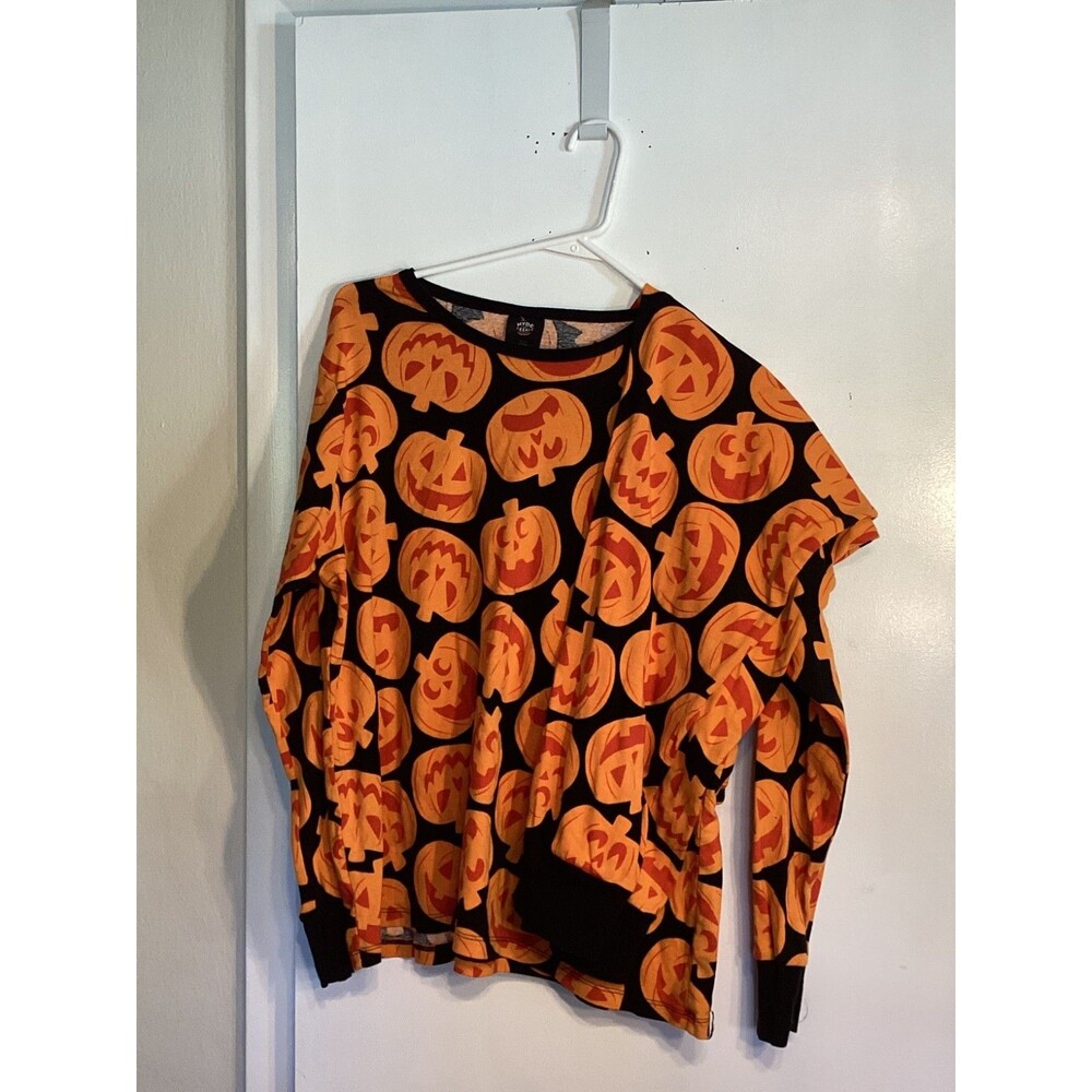 Hyde & Eek jack o lantern pumpkin halloween pajamas XXL